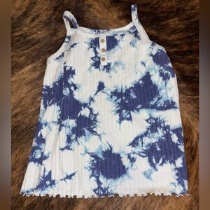 Cat & Jack Blue and White Tie-Dye Camisole 10/12